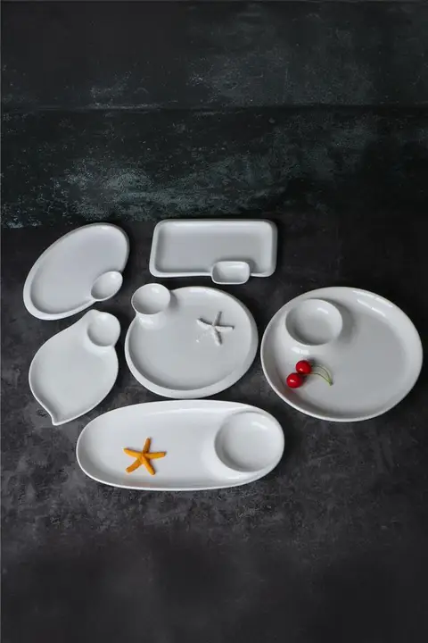 陶器餃子皿 家庭用 醤油皿 冷菜皿 水餃皿 ポテト皿