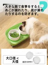 陶器製猫用食器【スラントデザイン・ダブルボウル・ペット用】