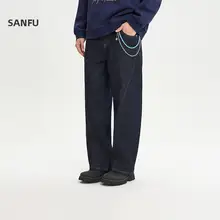 春季用 ジーンズ【カウボーイパンツ・着脱可能なターコイズネックレス付・弯刀デザイン】