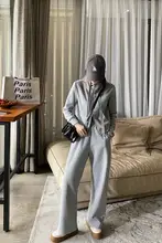 フード付きトレーナーとワイドパンツ【春秋用・カジュアル・スポーツウェア】（セットアップ対応）
