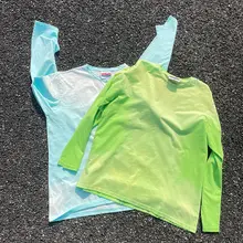 ユニセックス長袖Tシャツ【ヴィンテージ風・ダメージ加工・春秋用・パンクスタイル】（セットアップ対応）