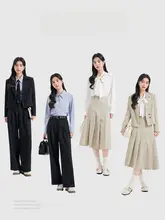 黒のスーツジャケット【女性用・短丈・背面スリット・面接用】（セットアップ対応）