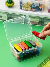 お子様用カラフルビーンズクレヨン【手を汚さずに使用・収納ボックス付き・コンパクト・携帯型】