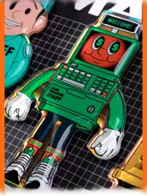 カラフルなアクリル製マグネット【キャラクター・レーザー加工】