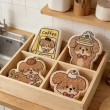 カートンデザインの木材パルプ製食器洗浄用スポンジ【吸水性・圧縮タイプ】