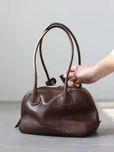 ボウリングバッグ風トートバッグ【レトロスタイル・大容量】
