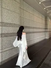 光沢感のあるサテン製ドレープデザインスカート【フィット・ウエスト紐付き・Aライン】