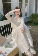 2点セット レディース フリンジ ニットトップス ワンピース 韓流 秋