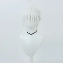 コスプレ用 五条悟風ウィッグ【白色・ふんわりトップ】