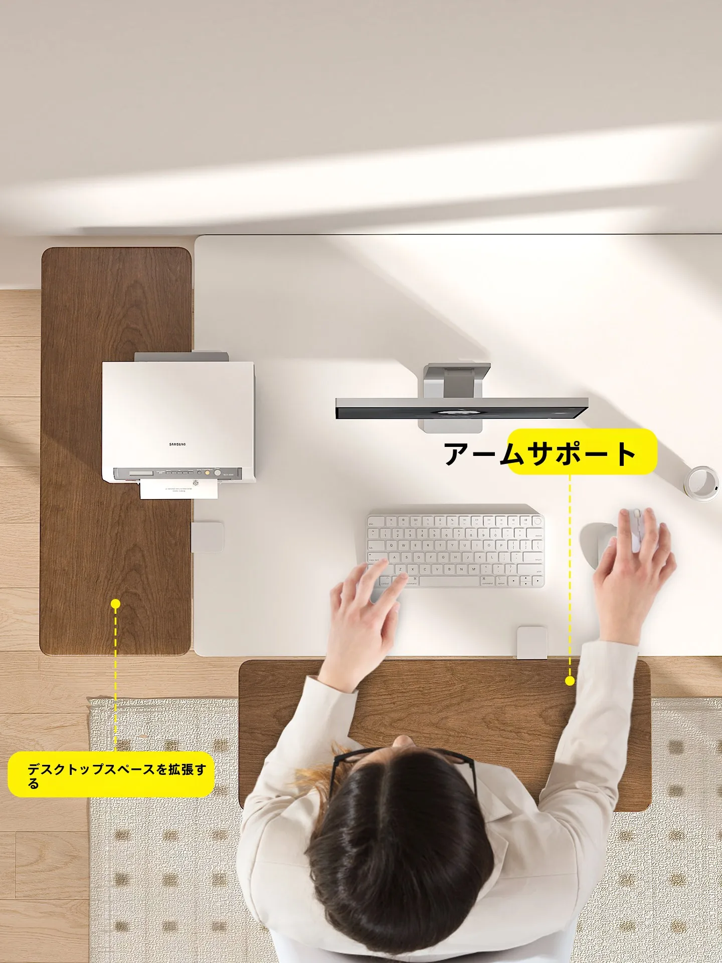 デスク用拡張ボード：折りたたみ式で簡単収納可能な拡張スペースの最適解