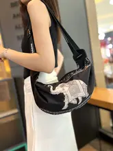 ソフトで軽いプリント クロスボディバッグ 女性 2025 新しいスタイル