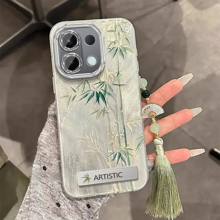 OPPO K12s用スマホケース【シリコン製・羽毛風デザイン・防落】