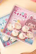紙コップケース ケーキボックス 透明 6個入 可愛い こどもの日 カップ スイーツ 持ち帰り