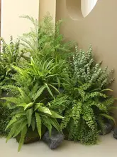フェイクシダ植物の観葉植物【小型・庭やバルコニー用・ナチュラルデザイン・インテリア装飾】