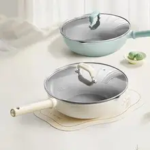 Supor フッ素樹脂不使用のセラミックフライパン【ガスコンロ・IH対応・平底】