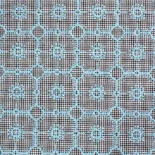 千鳥格の刺繍入りポリエステルコットン生地【皆川明海葵デザイン】
