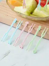使い捨てプラスチックフルーツフォーク【家庭用・二歯・デザート用】（セットアップ対応）