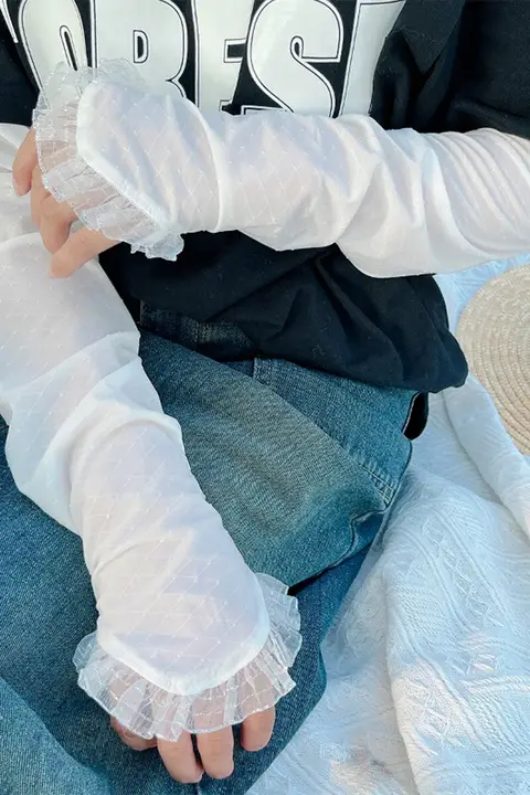 フレンチスイートレース アームカバー 夏 薄手スタイル