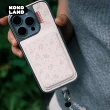 フラワーデザインのマグネットフルカバー携帯電話ケース【スエード調・シルバーフレーム・iPhone用】