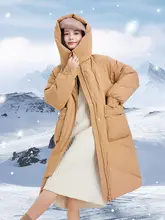 ミドル丈フード付きダウンジャケット【取り外し可能・シンプル・軽量】