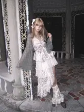 レトロなグリーンレースカーディガン【秋用・フリーサイズ・UVカット】