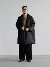 ウィトチョウ メンズコットンミディコート【カジュアルデザイン・厚手・保温性】