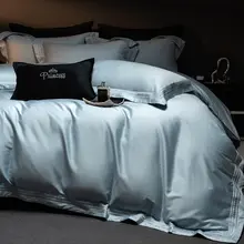 エレガントなデザインの全棉4点セット【長繊維コットン・ベッドカバー・シーツ付き】