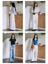 Jicouture Denim 2色デニムワイドレッグパンツ【夏用・フィット・ストレート】