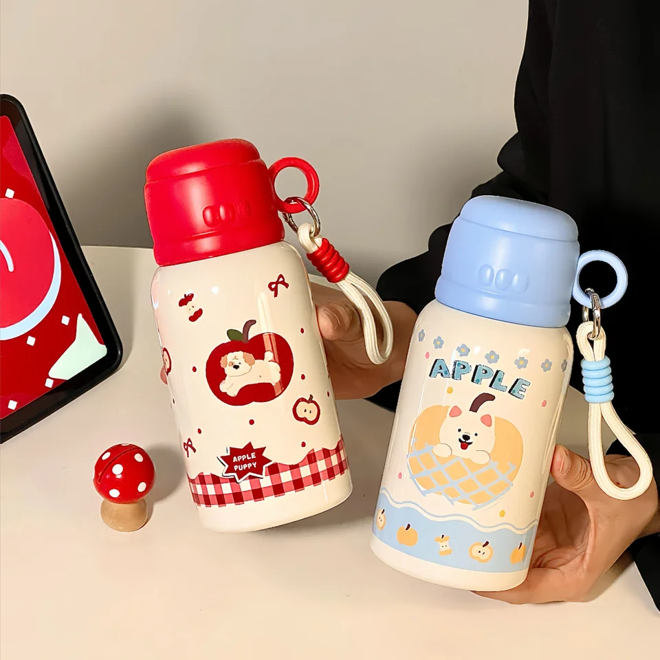 スタイリッシュな女性用水筒【高級ステンレス製・吸管付き・保温機能・持ち運び便利】
