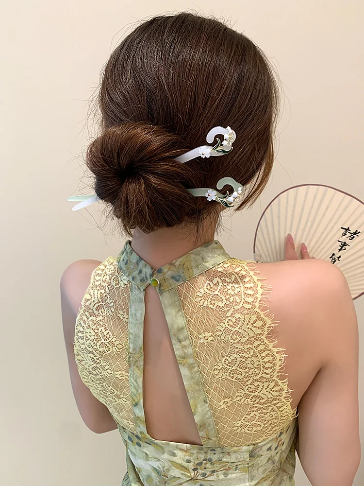 新中式ヘアピン：古風デザインと高級感を融合したチャイナドレス用アクセサリ  ー