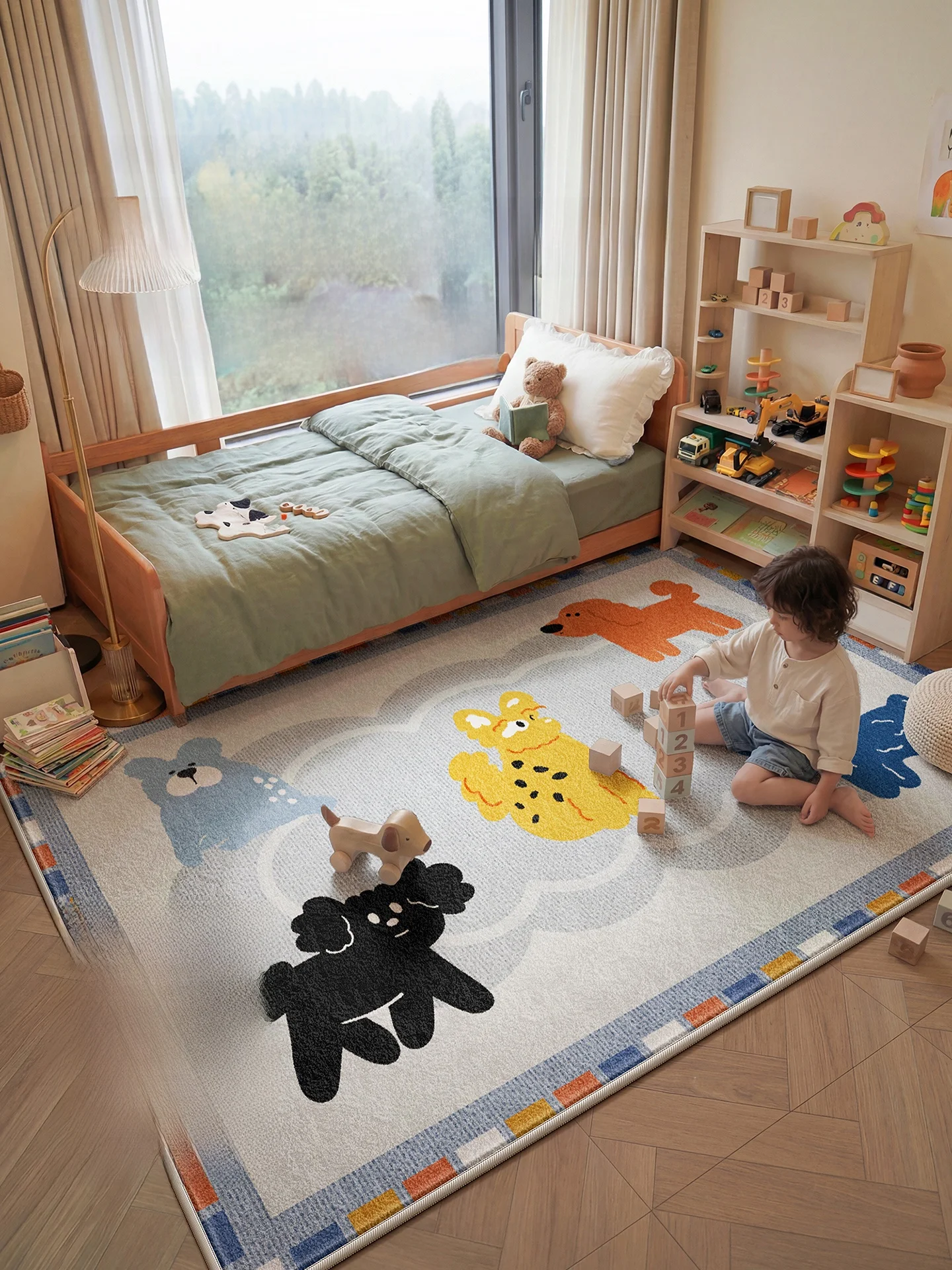 子供部屋用ラグマット：興連心の童趣デザインと高耐摩耗性を実証