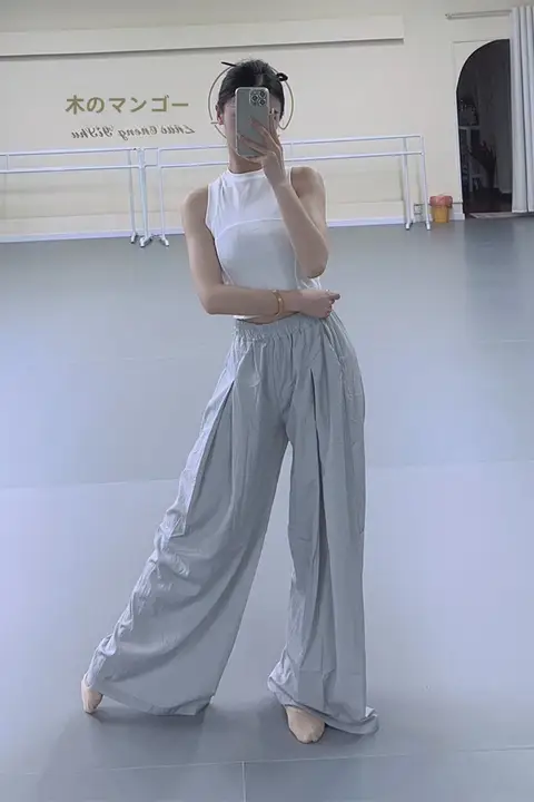 バレエ練習用 レディースパンツ【ゆったりフレア・古典舞踊・広がるシルエット】