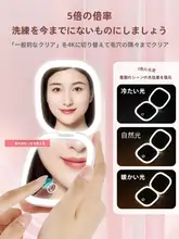 携帯用 LED 化粧鏡【ライト付き・拡大・折りたたみ式・両面・小型】