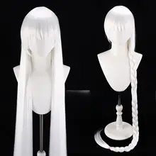 白色の八意永琳コスプレウィッグ【135cmの三つ編みスタイル】