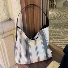 リアルレザーとリネンキャンバスのトートバッグ【通勤用・女性向け】