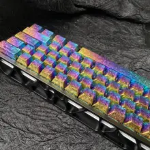 カラフルなチタン合金製キーボードキーキャップ【Wooting60対応・タマイズ文字入り】（セットアップ対応）
