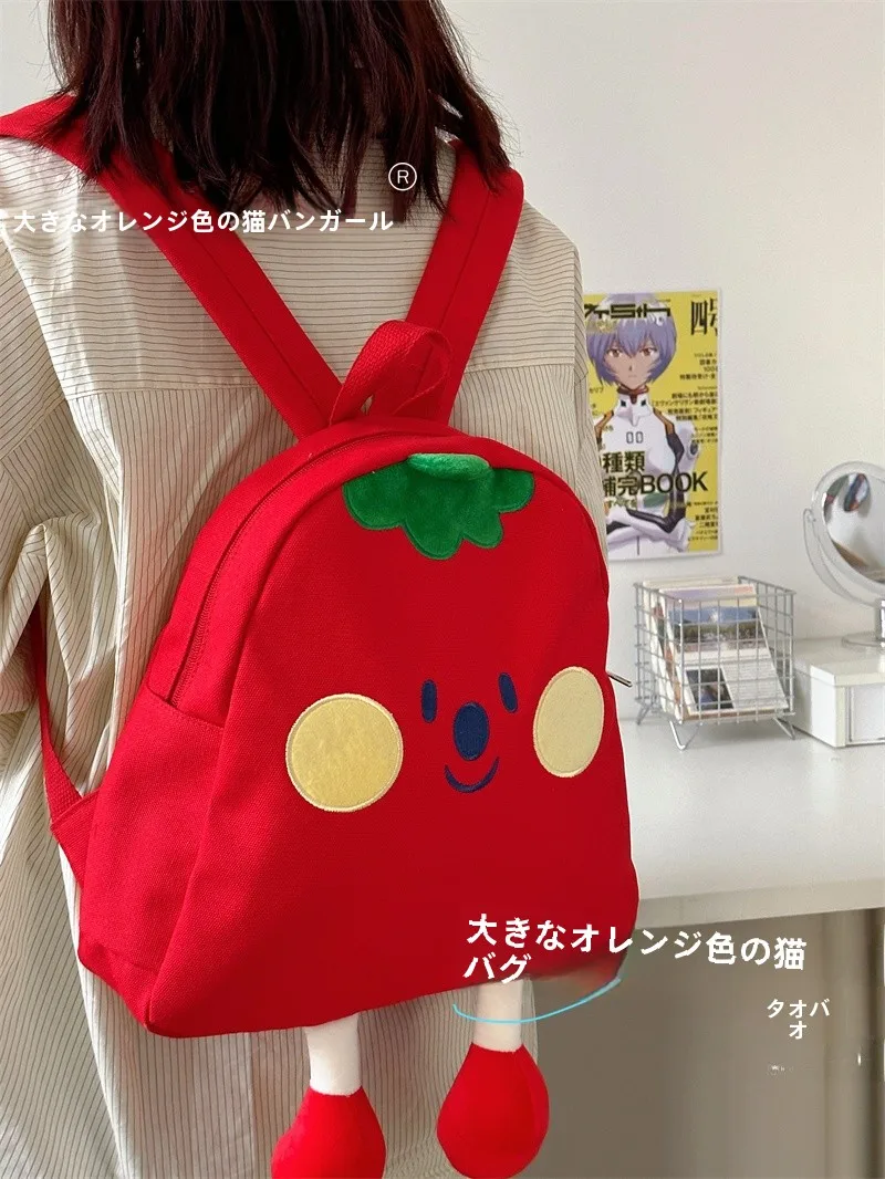 可愛らしいキャラクターキャンバスミニリュック：日本風女性向けの軽量日常バッグの実用性と使い方