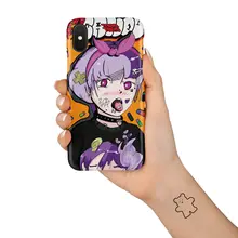 サイバーパンクスタイルの可愛いスマホケース【シリコン製・多機種対応】（セットアップ対応）