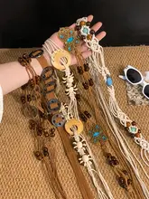 ビンテージ風ウエストチェーン【ハンドメイド・民族風・ドラマティックなデザイン】（セットアップ対応）