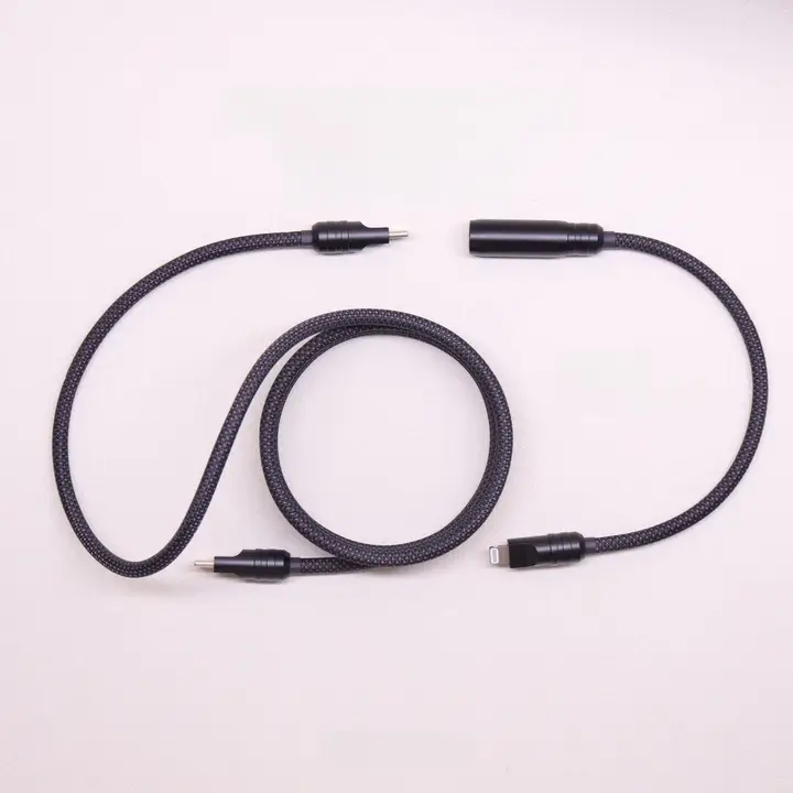 強力マグネット付き充電データケーブル【iPhoneおよびType-C対応・二重接続】（セットアップ対応）