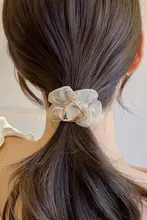 猫目石風デザインのヘアゴム【ポニーテール用・お団子髪対応】