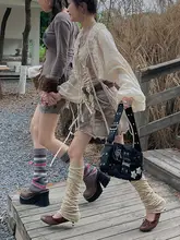 レッグウォーマー ダンサー 薄手 プリーツテクスチャー 単色 個性的