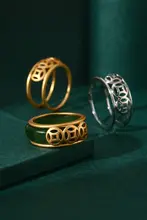 金製リング【男女兼用・蜜蝋翡翠インレイ・玉石保護リング・穴あけ不要】