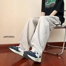 ブラウンシティボーイ風ヴィンテージカーゴパンツ【ルーズフィット  ・ワイドレッグ・古着スタイル】（セットアップ対応）