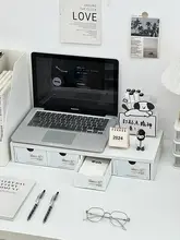 デスクラック モニター台 デスクオーガナイザー 2段 デスクトップ 収納 耐荷重 頑丈 ノートPC オフィス
