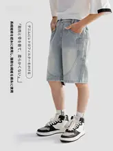 男児用コットンデニムショートパンツ【夏用・楽々フィット】