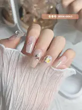 超煌めく水晶とハート型パールのネイルデコレーション【梅花デザイン・ジルコニア・ネイル用アクセサリー】