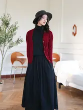 シンプルで使いやすいニットカーディガン【Vネック・女性用・秋冬用・スリムフィット】