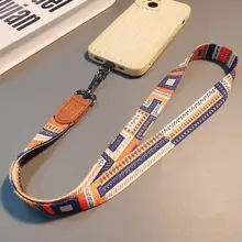 幅広キャンバス携帯電話ストラップ【レトロデザイン・首掛けタイプ・ユニセックス・ワーク用途対応】