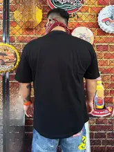 半袖Tシャツ 男性 夏用 コットン パフォーマンス ワイド ブラックホワイト シンプル